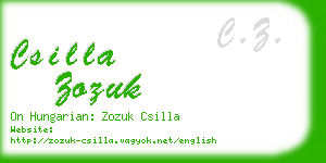 csilla zozuk business card